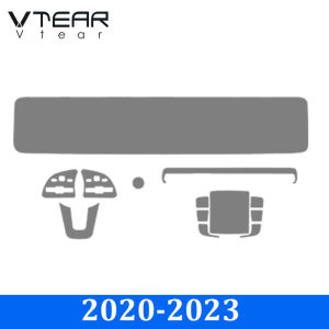 Vtear For Benz GLB GLB180 GLB200 GLB220 2020-2023 Car TPU central control protective film Steering wheel film Navigation transparent soft film Automotive interior accessories