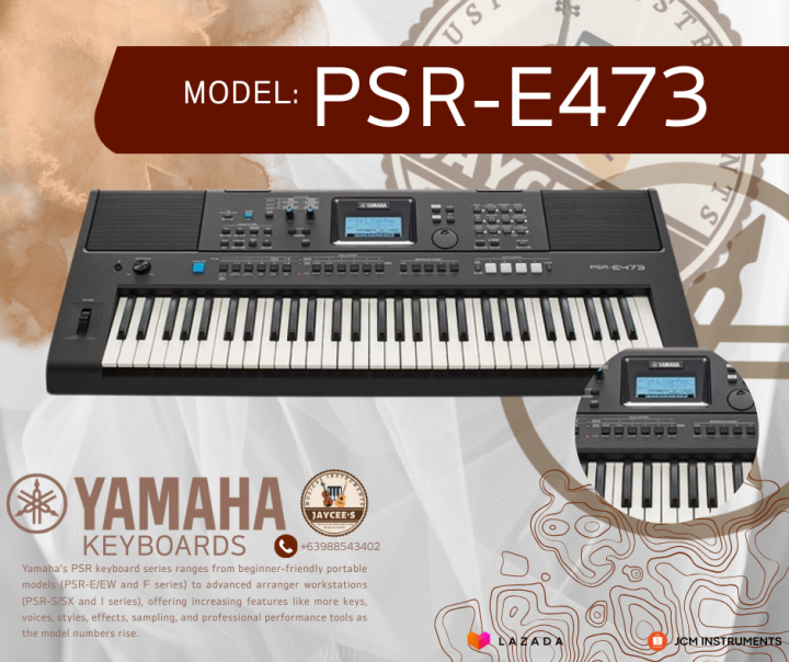 BUNDLE SET YAMAHA KEYBOARD PSR E 473 Lazada PH