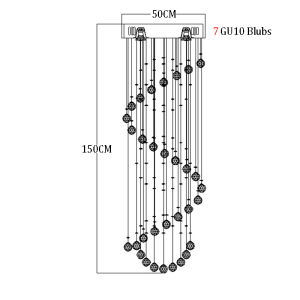[Tricolor Changeable] 80CM European Style Crystal Pendant Light Luxury Led Light For Room Ceiling Light Modern Loft Chandelier Light