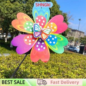 SHNGki 1Pc Sunflower Butterfly Windmill Pinwheel Colorful Sequins Windmill Carry Camping Picnic Home Garden Decoration