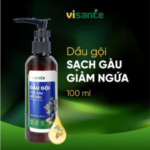 Dầu Gội Giảm Gàu Ngứa Tóc Bết Dầu VISANTE Từ Sâm Việt Nam 100ml