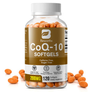 BEWORTHS CoQ10 (Ubiquinone) 200mg với PQQ hỗ trợ chống oxy hóa cho não tim và sức khỏe năng lượng – Thực phẩm bổ sung Coenzyme Q10 cường độ cao