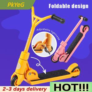 PkYeG Kids Kick Scooter Finger BMX Foldable T-type Finger Scooter With Brake Educational Toys Finger Skateboards Fun Fingertip Movemet