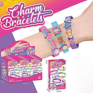 Kids 4PCS DIY Bracelet Beads and Blocks Handmade Bracelet Blocks Wristband Adjustable Length Toys For Girls Boys Gifts