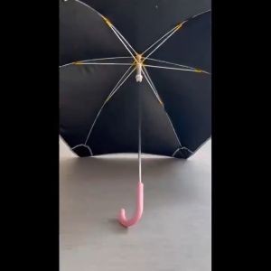 CuddleCove Automatic Children Umbrella with Reflective Strip UPF50+ Anti-UV Waterproof Cartoon Safe Umbrella