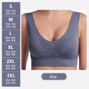 GS Sports Bra plus size top Mesh Push-up Bras Breathable Padded Underwear Yoga Gym Running S-3XL S6