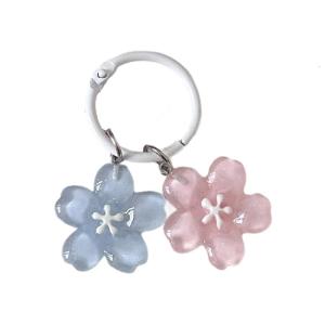 Practical Flower Keychain Delicate Key Decoration Stylish Key Accessories Resin Texture for Purse Keys Valentines
