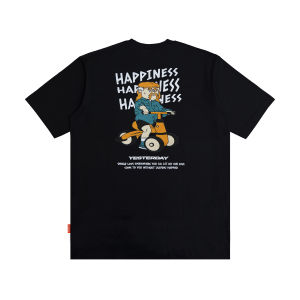 Yesterday – Baju Kaos Distro Pria Original 24s t shirt Pria Cowok Keren Hitam Heppines