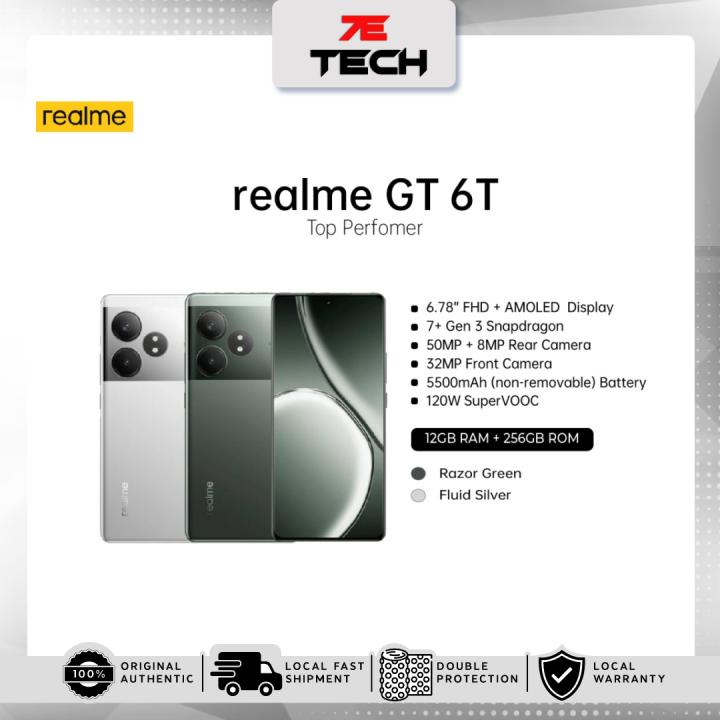 realme GT 6T (12GB+256GB) 6.78"inches Snapdragon® 7+ Gen 3 I 6000nit ...