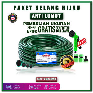 Kepala Semprotan Selang Air Hijau 20-25 Meter Jet Spray Cuci Motor Mobil COD.