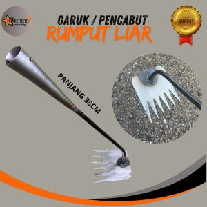 Garuk Rumput Liar / Pencabut Rumput Liar d Halaman rumah / garuk multifungsi gigi 6 panjang 38cm