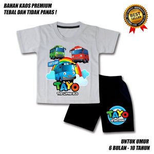 SETELAN ANAK LAKI LAKI PEREMPUAN BUS TAYO LUCU CELANA HITAM BAHAN PREMIUM / SETELAN ANAK LAKI LAKI USIA 0-10 TAHUN / BAJU ANAK LAKI LAKI / SETELAN ANAK LAKI LAKI