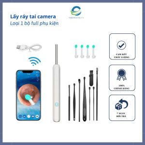 Dụng cụ lấy ráy tai có camera đầy đủ chức năng tặng đầu lấy ráy bộ lấy ráy tai máy nội soi tai