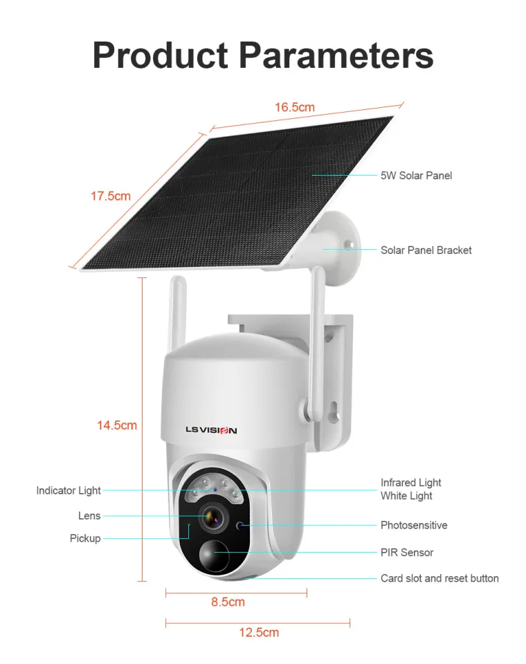 LS VISION 2K WiFi/4G Solar CCTV Camera Outdoor Waterproof Two-way