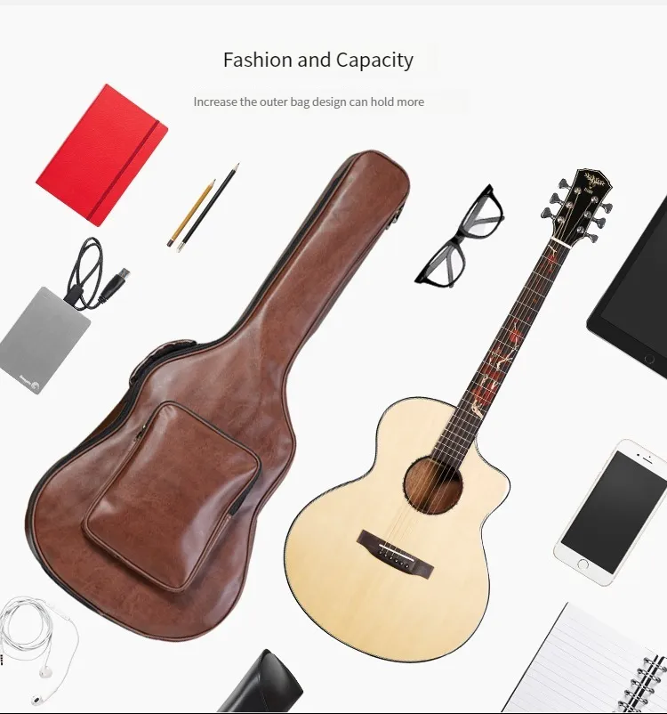 Thickened Shoulders Folk Acoustic Guitar Bag 36/38/39/40/41 In Electric Guitar Gig Cover Oxford Cloth Soft Case (Color : 38 39 Inch Blue) 並行輸入品 Tanglewood TW40 SD Sloped Shoulder Dreadnought Acoustic Guitar