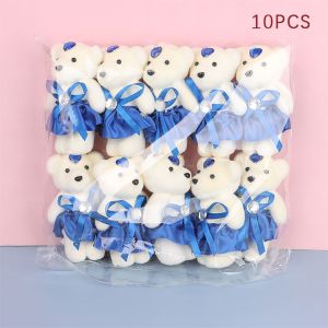 FZIPUA 10Pcs/Set Cartoon Bear Doll Cute Soft Bear Bouquet Accessories Durable Creative Plush Toys Graduation Valentines Day