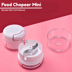 Blender Mini Food Chopper Tarik Manual Kapasitas 170 ML Chopper Mini Penggiling Bumbu Serbaguna Bahan Plastik