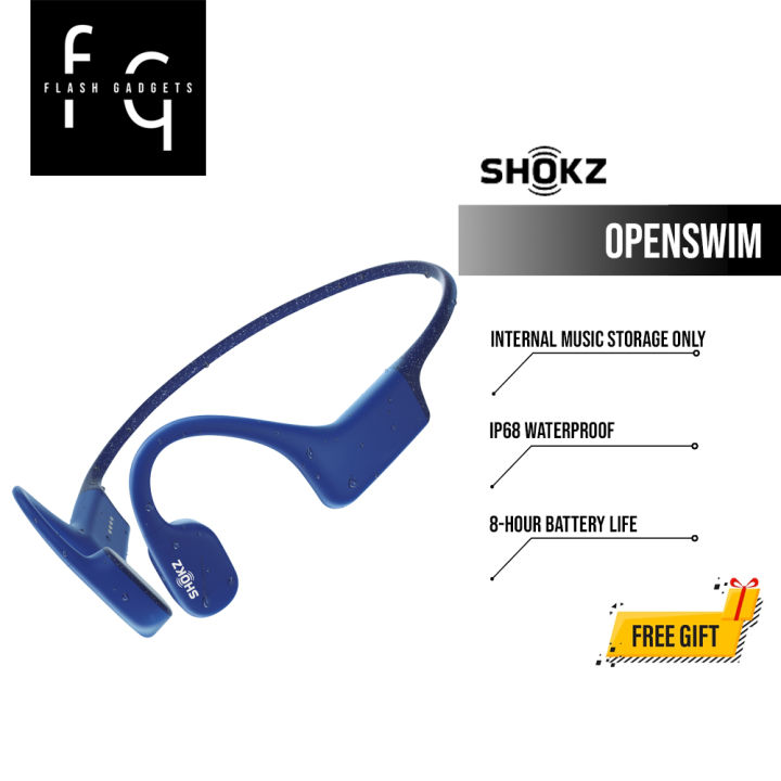 Shokz OpenSwim Bone Conduction MP3 Swimming Headphones (Formerly