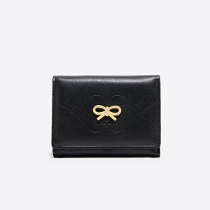 SeaGloca New Fashion Bow Exquisite Soild Tri-fold Short Wallet For Woman
