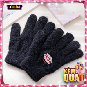 Bao Tay Len Mặt Gấu & Hello Dày Ấm Cảm Ứng Điện Thoại Tiện Lợi RQN2619 - requane