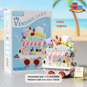 Mekansm Food Cart Building Blocks Nano Bricks Pau Ramen Cake Store Street Shop DIY Toys Kids Gift