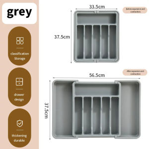 Nearra Adjustable cutlery Storage Box Space Saving Drawer Divider for Forks Knives Storage Holder