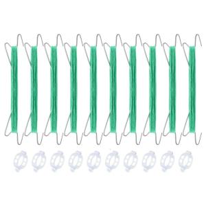 Outdoor Support System 10pcs Metal Hooks With 10Meter Rope And Garden Clip For Vegetable Vine Growth Assistance