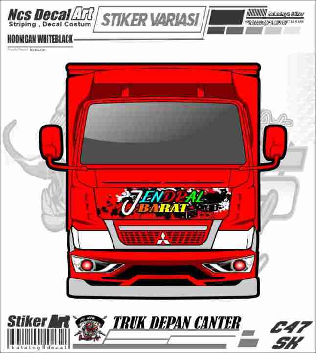 Stiker Depan Truk Sticker Kabin Truk Canter Tepak Umplung Ragasa DLL