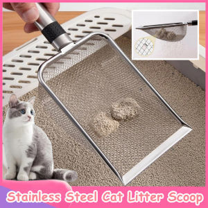 Cat Litter Scoop Stainless Steel Cat Litter Shovel Mesh Screen Fecal Spoon Pet Cleaning Tools