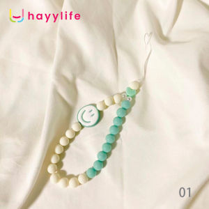 HAYYLIFE Aksesori Gantungan Kunci/Phone Strap/Keychain - Gelang Smiley Face Tali Gantungan Untuk Case Hp/Airpods HL-FCD707