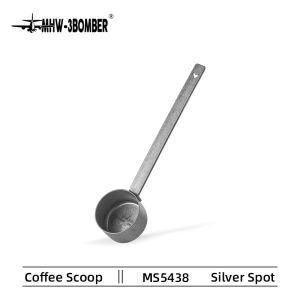 MHW-3BOMBER Long Stainless Steel Silver Measuring Spoon – Precision 8g Coffee Spoon for Accurate Brewing