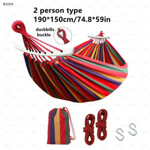 Camping hammock Thickened durable fabric canvas hammock Travel swing chair hanging bed Double outdoor hammock