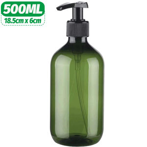 6PCS Portable Empty Dispenser Bottles Soap Shampoo Refillable Containers with Press Pump Bathroom Travel Liquid Storage Bottle