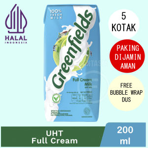 GREENFIELDS SUSU UHT 200 ML PACK ISI 5 KOTAK FULLCREAM FANTASIA
