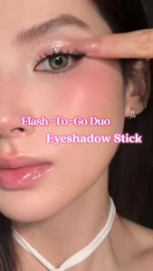 Pinkflash Flash-To-Go Duo Eyeshadow Stick Matte&Shimmer High Pigmented Blendable Smooth Multipurpose Transfer-proof Lasting