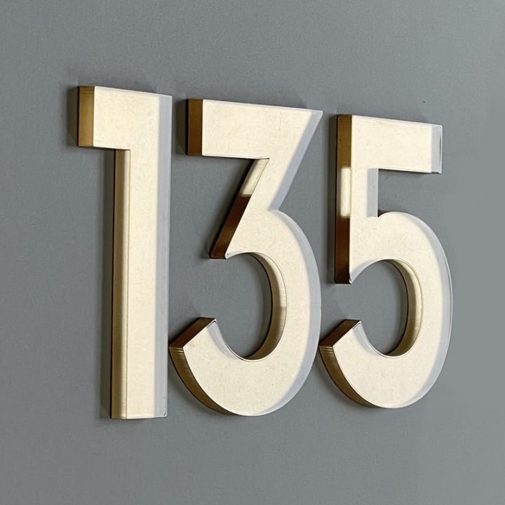 Acrylic 75mm House Number Outdoor Self Adhesive Letters Apartment Door ...