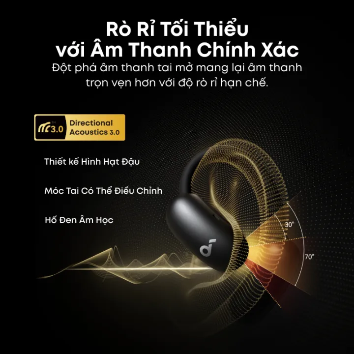 Tai Nghe Bluetooth Kẹp Tai Anker soundcore AeroFit 2, Âm Thanh Hi-Res, Đeo Êm, Điều Chỉnh Linh Hoạt | BigBuy360 - bigbuy360.vn