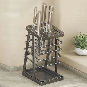 SXH Integrated kitchen storage rack for storing kitchen scissors fruit and other utensils with a drainage feature for home use FF