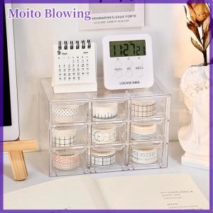 Moito กล่องจัดเก็บเครื่องประดับแบบตั้งโต๊ะกล่องใส่ของแบบใสชั้นวางบนโต๊ะ ออร์กา