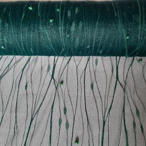 Kain Tile Akar Mutiara Gliter Brukat Per Meter bahan gamis kebaya mewah