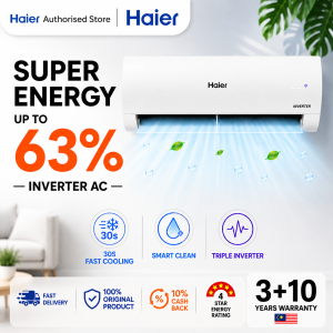 Haier 5 Star UVC Inverter AC 1.0hp UVC Sterilization WiFi Control Smart Clean 3+10 Years Warranty