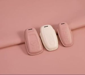 Leather Smart Remote Car Key Case Cover FOB Bag Pouch For Audi C6 A7 A8 R8 A1 A3 A4 A5 Q7 A6 C5 Keychain  car Accessories