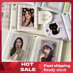 🚚【Local Express Delivery】🚚 3 Inch Photo Album 32 Pockets Fork Black Cat Style ID Card Kpop Idol Photo Card Holder Storage Collect Book