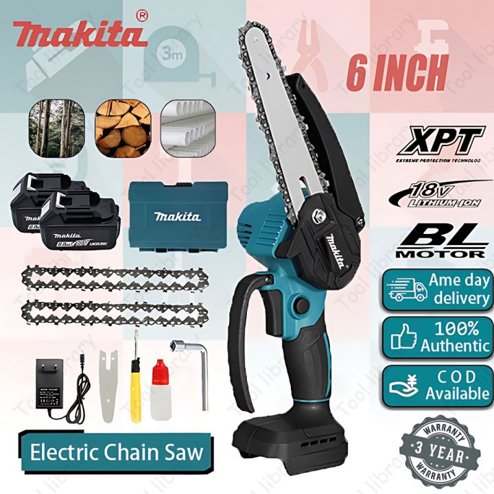 Makita 6 Inch Cordless Electric Chainsaw Portable Chainsaw Pruning Saw ...