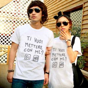 Kaos TI VUOI METTERE CON ME BIANCO THE HAPPINESS IS HAVE MY Tshirt Bahan 100% Cotton