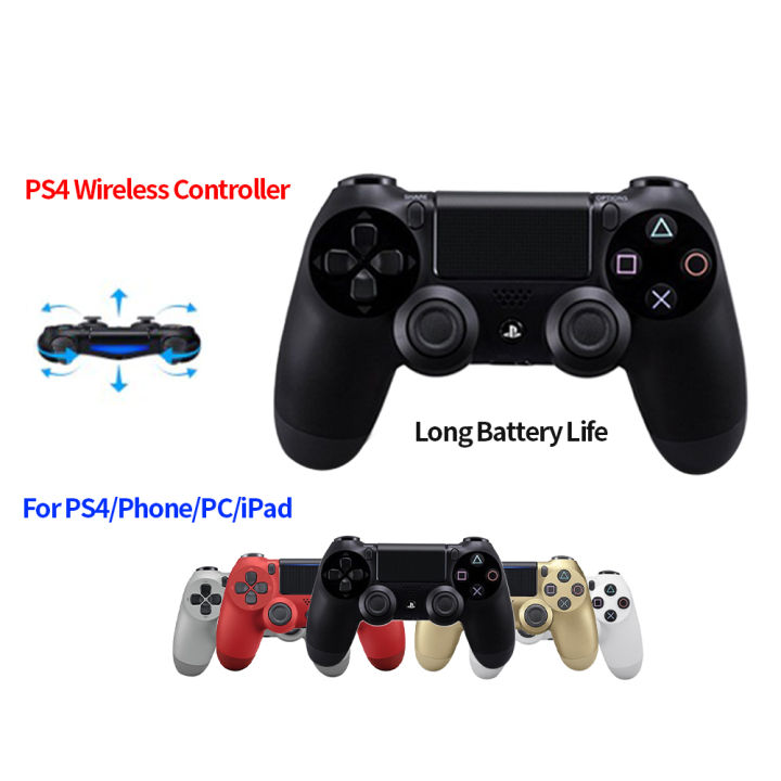 Wireless Bluetooth Game Controller For PS4 / Pro / Slim – Double Vibration, Black