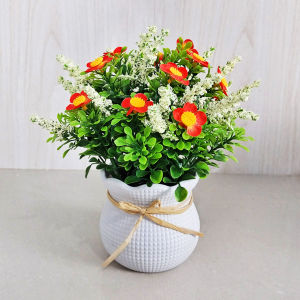Wolf.id PBP163 Tanaman Hias Artificial Bunga Daisy Dekorasi Ruangan Flower Buatan Cantik BISA COD
