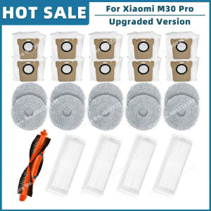 Compatible For Xiaomi Mijia M30 Pro / C107 Replacement Parts Accessories Main Brush Hepa Filter Mop Pad Dust Bag