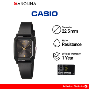 Jam Tangan Wanita Casio General LQ-142E-1A Grey Dial Black Resin Band