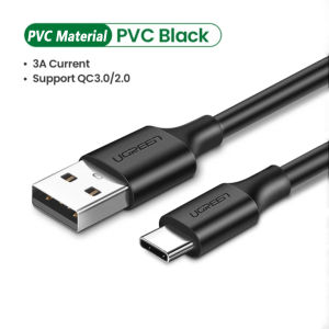UGREEN Nylon Braid USB Type C QC 3A Fast Charging cable Cord for Samsung Galaxy S23 S22 Ultra S21 S20 Z Flip 3 Z Fold Note20 iPhone 15Plus 15ProMax